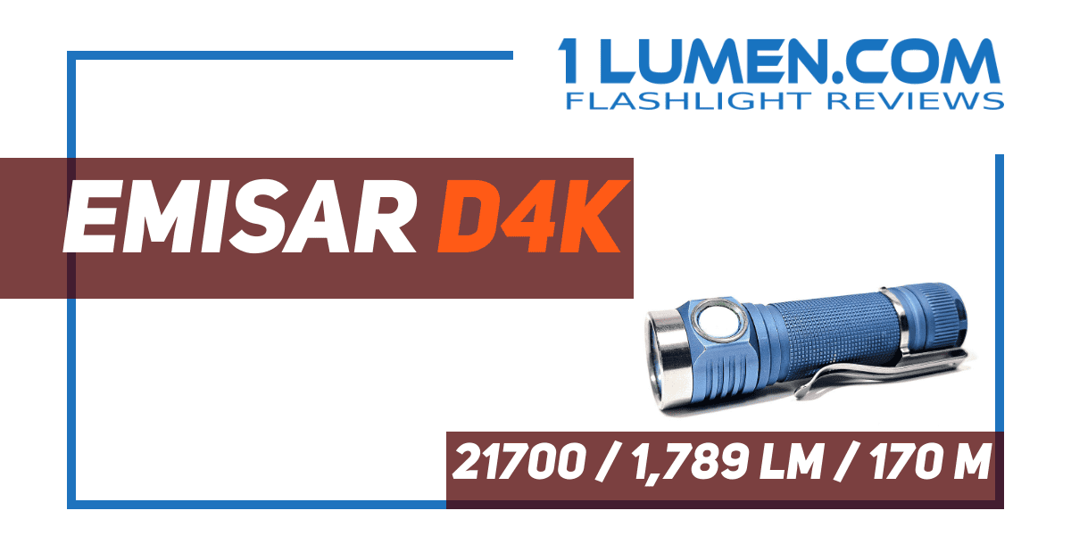Emisar D4K Nichia 519A 4500K High-CRI Quad EDC